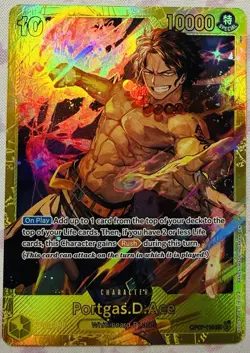 One Piece TCG - OP07-119 (reprint) Portgas.D.Ace SEC NM Alt Art Foil ENGLISH - Image 1