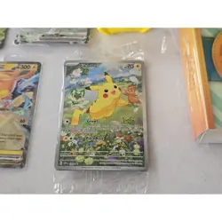 Pikachu SVP088 Pokemon Paldea Adventure Chest Black Star (7) Promo Cards Total - Image 2