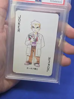 1996 Pokemon Red Version Playing Cards P/C Joker Professor Oak PSA GEM MT 10 - Image 2