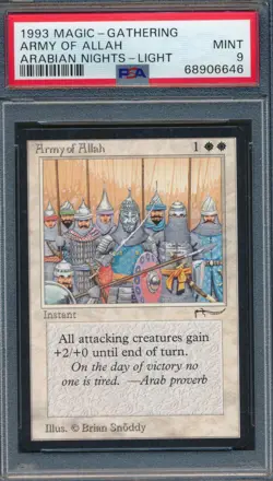 Arabian Nights Army of Allah Light PSA 9 Graded Magic MTG (6646) - Image 1