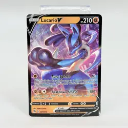 Pokemon TCG Champion's Path #27/73 Lucario V Sword & Shield Card NM - Image 1