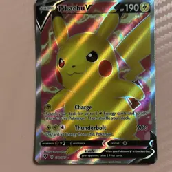 Pokemon Pikachu V Ultra Rare Full Art Holo 170/185 Vivid Voltage Card - Image 1