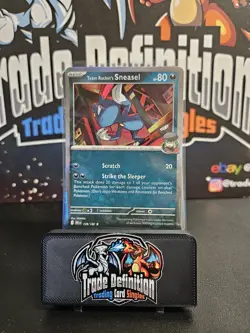 128/182 TEAM ROCKET'S SNEASEL RARE HOLO DESTINED RIVALS POKEMON CARD - Image 1