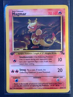 Magmar #39/62 1st Edition Fossil Uncommon Pokemon Card 1999 WOTC - Image 1