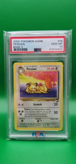 Persian Base Set 2 #56 PSA 10 Pokemon - Image 1
