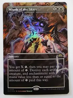 Magic the Gathering Modern Horizons 3 Wrath of the Skies BORDERLESS FOIL RARE - Image 1