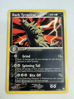Pokemon Dark Tyranitar EX Team Rocket Returns Rare #19/109 120 HP 2004 English - Image 2
