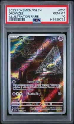 2023 POKEMON SVI EN-SCARLET & VIOLET ILLUSTRATION RARE #210 DROWZEE PSA 10 - Image 1