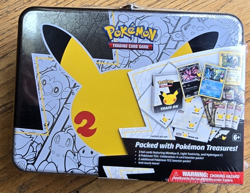Pokemon 25th Anniversary Celebration Treasure Chest Lunchbox Tin Factory Sealed - Image 1