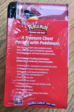 Pokemon 25th Anniversary Celebration Treasure Chest Lunchbox Tin Factory Sealed - Image 4