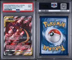 Pokemon TCG Naganadel & Guzzlord GX 224/236 Alt Art SM Cosmic Eclipse PSA 9 MINT - Image 3
