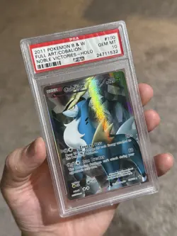 Pokemon Cobalion 100/101 Full Art Noble Victories PSA 10 Sun-Faded - Image 3