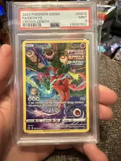 2023 POKEMON SWORD & SHIELD CROWN ZENITH #GG12 FULL ART/DEOXYS PSA 9 - Image 1