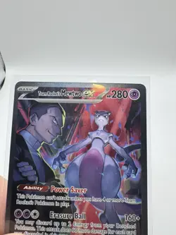 2025 Pokemon Destined Rivals Team Rocket's Mewtwo ex #231/182 - Image 3