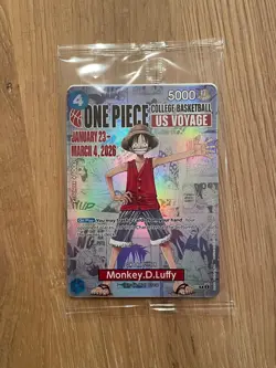 Monkey.D.Luffy (College Basketball US Voyage) P-055 One Piece Promotion SEALED - Image 1