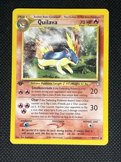 Pokemon Quilava Uncommon 1st Edition Neo Genesis 47/111 Regular 70 HP Card - Image 1