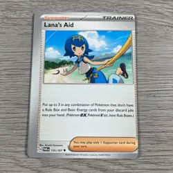 Pokemon Miscut Error Card Lana’s Aid Misprint Alignment Dot 155/167 Error - Image 1
