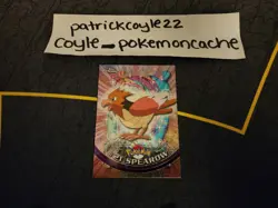 Spearow #21 Chrome Holo Pokemon Topps Chrome Series 1 Card NM front/LP back - Image 2