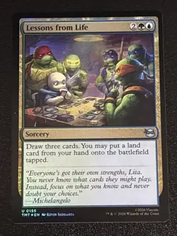 MTG Teenage Mutant Ninja Turtles Lessons from Life Foil 0155 NM - Image 1