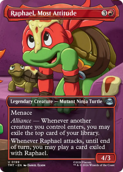 Raphael, Most Attitude (FOIL) x1 - MTG Teenage Mutant Ninja Turtles TMT #199 - Image 1