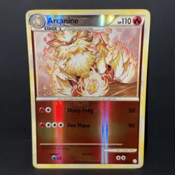 Pokemon TCG - Arcanine 1/123 Heartgold & Soulsilver Reverse Holo - MP - Image 1