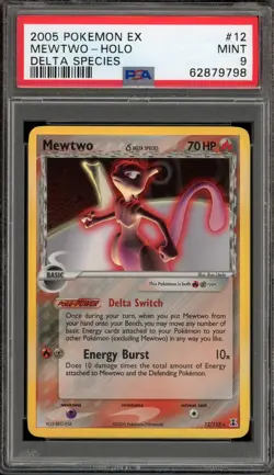 Pokemon Mewtwo EX Delta Species Holo Rare #12 PSA 9 Mint - Image 1