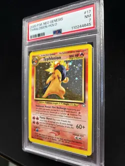 Pokemon Typhlosion Holo Rare Neo Genesis #17 PSA 7 - Image 2