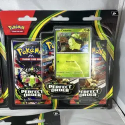 Pokemon Perfect Order 3 Pack Blisters -NEW SET Sealed 🚀 Ship Chikorita 🔥 3x - Image 3