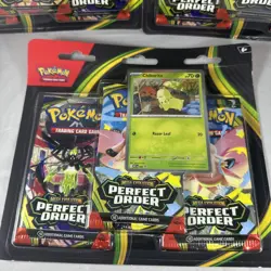 Pokemon Perfect Order 3 Pack Blisters -NEW SET Sealed 🚀 Ship Chikorita 🔥 3x - Image 4