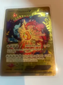 Pokemon Charizard V Evolution 508HP Gold Foil Fan Art Card SMP 26-43 V2 - Image 3