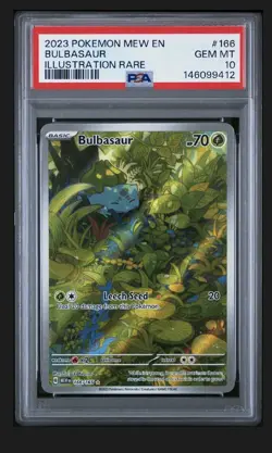 Pokemon Bulbasaur Illustration Rare Holo 166/165 151 PSA 10 - Image 1