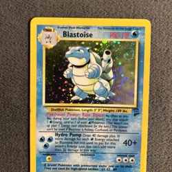 Pokemon – Blastoise – Base Set 2 – Holo – Lightly Played – Holo + Swirl 🔥 - Image 2