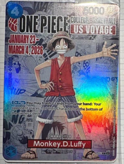 UNOPENED One Piece College Basketball US Voyage MONKEY.D.Luffy Card - Image 1