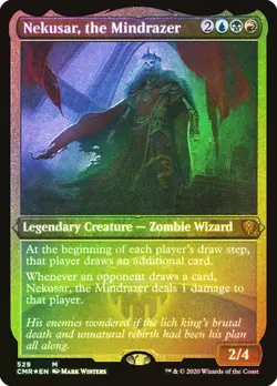 Magic The Gathering MTG NEKUSAR, THE MINDRAZER ETCHED FOIL Commander Masters NM - Image 1