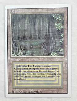 1x Bayou Revised Edition Dual Land MTG Magic the Gathering LP/NM - Image 1