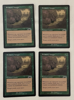 4x Predatory Hunger Exodus MTG Magic the Gathering LP - Image 1