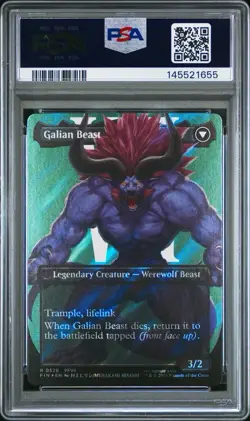 2025 MTG FINAL FANTASY #0383 GALIAN BEAST/VINCENT VALENTINE SURGE FOIL PSA 10 - Image 2