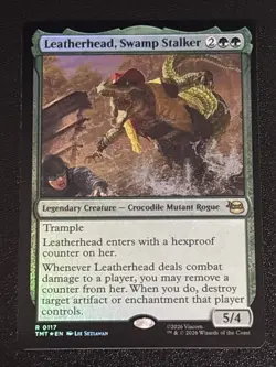 MTG Teenage Mutant Ninja Turtles Leatherhead, Swamp Stalker Foil 0117 NM Rare - Image 1