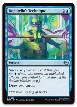 FOIL Donatello's Technique #39 (NM) TMT Magic MTG - Image 1