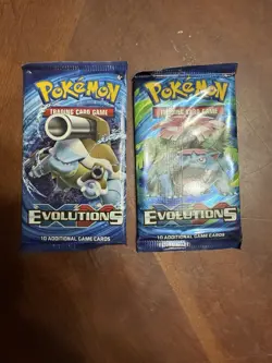 Pokemon TCG: XY- (2) EVOLUTIONS Booster Packs- NEW/FACTORY SEALED - Image 1