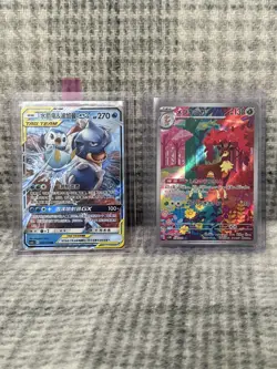 Vintage Japanese Chinese POKEMON Blastoise & Piplup 003/150 | Sawsbuck 074/071 - Image 1