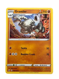 New: 2023 Pokemon TCG Graveler 068 Crown Zenith Regular Uncommon - Image 1