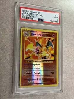 2016 Pokemon XY Evolutions #11 Charizard Reverse HOLO PSA 9 MINT 11/108 - Image 1