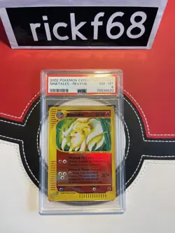 2002 POKEMON EXPEDITION 21 NINETALES-REV.FOIL PSA 8 - Image 1