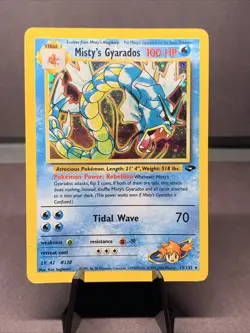 Pokemon TCG Misty's Gyarados 13/132 Gym Challenge Holo Rare 2000 VTG WOTC - Image 1