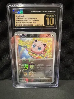 CGC Pristine 10 Jigglypuff 039/165 Master Ball Reverse Holo 151 sv2a Pokemon Jap - Image 1