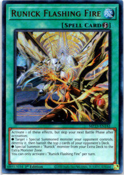 Runick Flashing Fire - MP23-EN242 - Ultra Rare - 1st Edition Yugioh - Image 1
