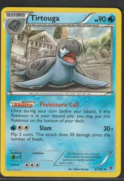 Tirtouga 27/101 - Pokemon Plasma Blast Uncommon Card LP - Image 1