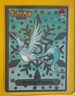 💥 Shiny ARTICUNO Pokemon Vintage Art CARD Metallic Foil Collectible Anime NM💥 - Image 1