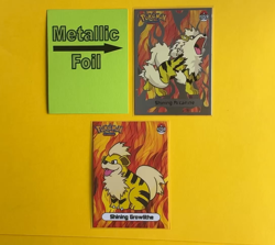 💥 ARKANINE & GROWLITHE Evolution Pokemon ART Cards 1997 “SHINY” 2 PC SET NM💥 - Image 2